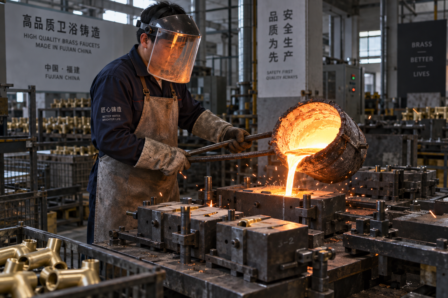 Molten Brass Gravity Die Casting