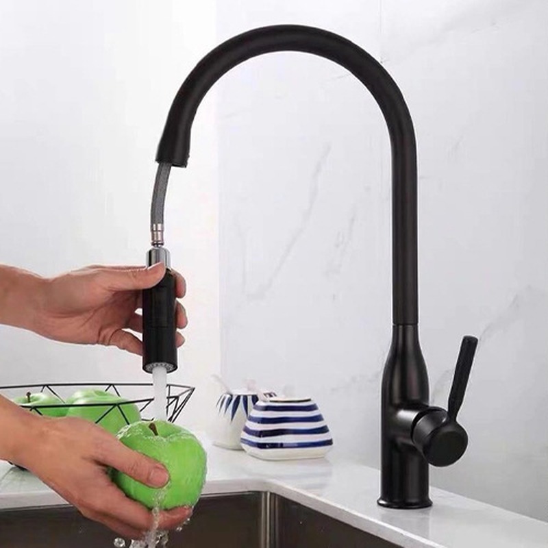 Matte Black Pull-Down Kitchen & Designer Basin Mixer Faucets